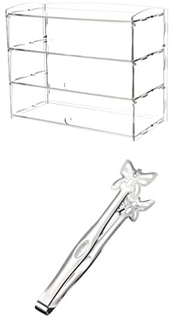 Acryl-Vitrine Gebäckvitrine Bäckerei Vitrine inklusive Kreuzschraubendreher und Brotklammer (3 Ebenen)