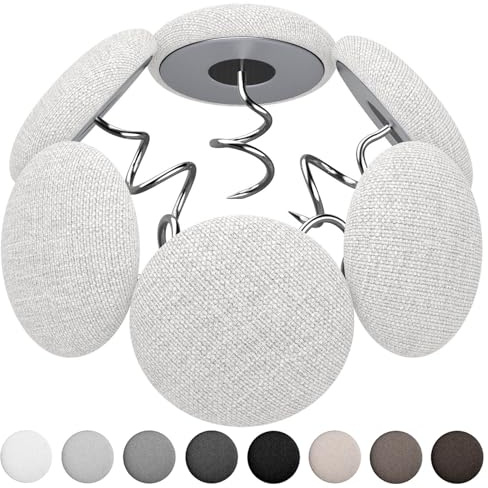 12 Colors Fabric Covered Button Twist Pins Dust Ruffle Pins- for Sofa，Upholstery，Armchair Caddies, Armrest Covers,Bed Skirts, Slipcovers, Headliners (12, Rice White)