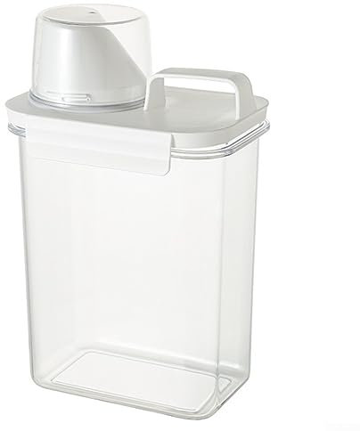 Distributeur de détergent hermétique avec tasse à mesurer, distributeur de lessive en poudre, seau de stockage, boîte de détergent