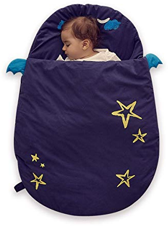 Bebamour Baby sovsäck 0–18 månader söt pojke flicka sovsäck baby filt (mörkblå 50–85 cm/för 0–18 månader)
