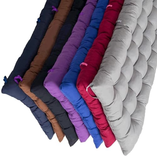 BangDon Cojines para banco, cojines para tumbonas, gruesos y reclinables de jardín, cojín antideslizante de repuesto (100 x 40 cm, azul marino)