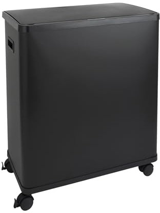 SVITA SR2X30 Sensormülleimer Abfalleimer Kücheneimer Mülltrennsystem 2 Fächer 60l freistehend automatisch inkl. Inneneimer Räder Schwarz