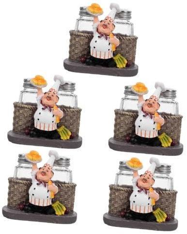 Cabilock 5pezzi Portaspezie Da Chef Per Contenitore Decorativo Per Cucina Per Ristoranti e Uso Design e