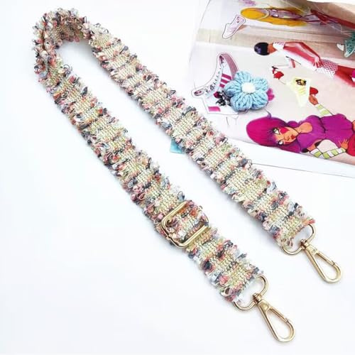 Verstellbarer Schultergurt für Taschen Rosa, Taschengurte zum Wechseln, Taschengurt Breit mit Karabiner Gold, 70-130 cm Tragegurt Tasche für Damen Schulterriemen, Handtasche, 3cm, 1405