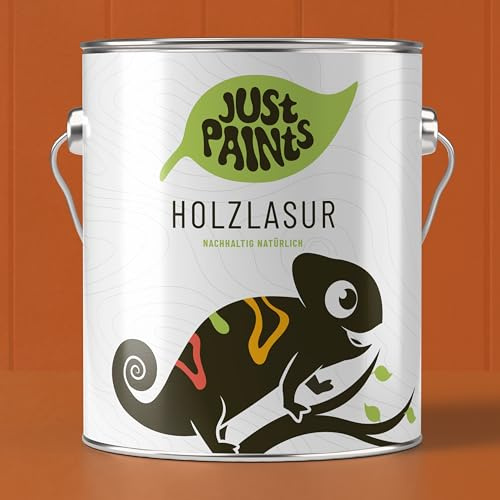 JUST PAINTS - ECO Holzlasur für Außen auf Wasserbasis | Nachhaltig natürlich - made in Germany (Mais, 1 Liter)