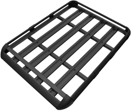 Holdonelight Aluminium Roof Rack Basket Tray - 130 x 100 cm Heavy Duty Cargo Carrier with Adjustable Bars & Aerodynamic Wind Fairing, Universal Luggage Holder for Car, SUV, Truck (Black)