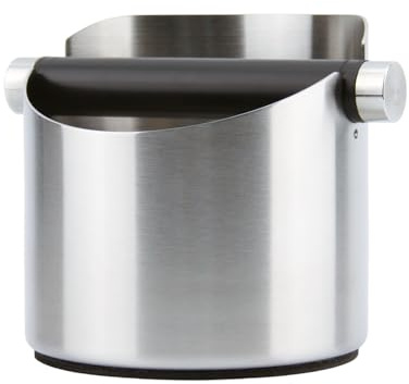 BEIYUANYA Coffee Knock Box, Stainless Steel Espresso Knock Box with Removable Knock Bar, Large Capacity Espresso Dump Bin Grind Waste Bin Coffee Maker Accessories