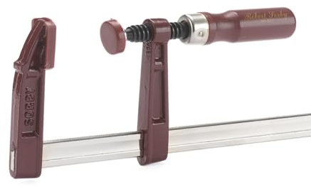 Robert Sorby Select Morsetto a Vite da 10 250 mm per Falegnameria, Forza di Serraggio 250 kgf, Profondità 80 mm, Testa Scorrevole, Corpo in Ghisa e Barra Nichelata