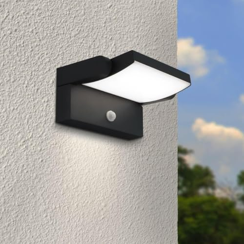 LongLife LED Außenwandleuchte Angle 26,5W schwenkbar mit Bewegungsmelder - Lichtfarbe: 4000K - Farbe: anthrazit RAL 7016