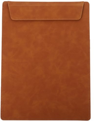 LOORGVEL Tragbares Leder Klemmbrett mit Schreibunterlage und Ablage für Dokumente für Büro und Logistik Praktisches Clipboard für Büroangestellte und Lehrer
