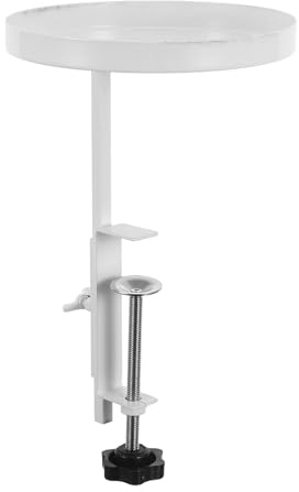 DECHOUS Mensola per Piante da Finestra in Metallo Morsetto Regolabile, Supporto Stabile per Vasi da Davanzale Interno ed Esterno, Ripiano Porta Piante Bianco per Giardinaggio Domestico