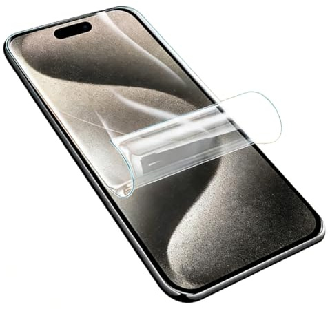 Silsewip [2 pezzi] Pellicole protettive in Hydrogel per iPhone 15 Pro Max, Alta sensibilità al tocco, Flessibile Pellicola protettiva HD in TPU, Senza graffi
