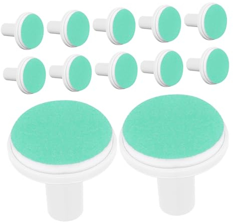 Garneck Lot de 12 Têtes de Meulage D’ongles Vertes pour Bébés 12 Mois, Disques de Rechange pour Lime à Ongles Électrique, Accessoires Sûrs et Doux pour Soin des Ongles Bébé à Domicile