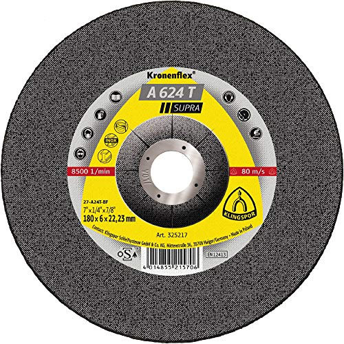 10 x Klingspor A 624 T Schruppscheiben, 230 x 6 x 22,23 mm gekröpft