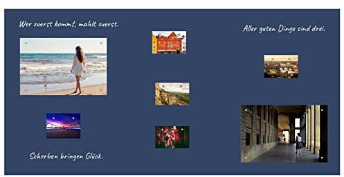 Tafelfolie Kreidestift Testsieger 2018 - Magnet Tafel - Selbstklebend magnetisch 100x60cm BLAU Magnetfolie Maltafel beschreibbar - Memotafel