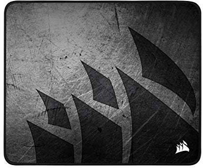 Corsair MM300 PRO Tapis de Souris Gaming, Tissu Résistant aux Éclaboussures Premium (Surface de 36 cm sur 30 cm, Textile Micro-Maille, Caoutchouc Épaisse 3 mm, Base Antidérapante) Moyen, Noir/Gris CH-9413631-WW