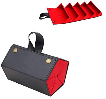 Keepus Leather Multiple Glasses Storage Case - 5 Slots Travel Faltbare Sonnenbrille Organizer-pu Leder Mehrere Tragbare Brillen Display Container an Der Wand Auto Rucksack