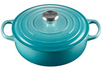 Le Creuset Enameled Cast Iron Signature Sauteuse Oven, 3.5 qt, Caribbean