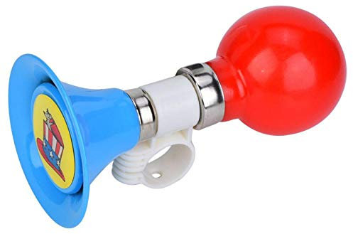 Gummi Kinderfahrrad Hupe - Fahrradklingel, Horn, Metall Warnglocke für Jungen Mädchen Zubehör (Blau)