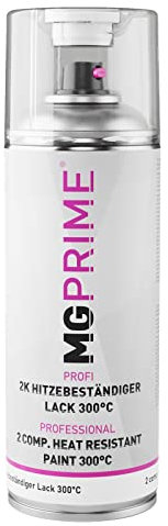 MG PRIME Hitzebeständiges 2K Lackspray 300°C Enzianblau glänzend schützt Motor und Auspuff vor Rost Autolack Sprühdose Spraydose 400ml schnell trocknend (Farbe ähnlich RAL 5010 Enzianblau)