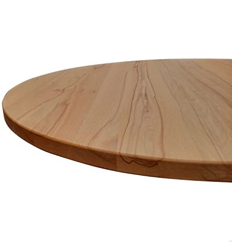 Holz-Projekt-Summer Tischplatte Kernbuche massiv rund Holztischplatte für Stehtisch Bistrotisch (Oberfläche geölt mit Hartwachsöl, Durchm.: 100cm)