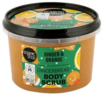 Organic Shop Lebkuchen-Körperpeeling, Ingwer und Orange, 250 ml