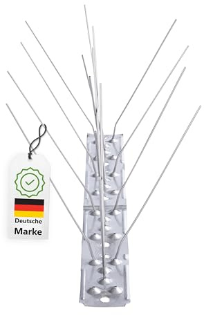 Vogelabwehr Spikes Edelstahl 3m | Taubenabwehr Spikes Taubenschreck Langlebig & Robust 3-5 Reihig | Edelstahl Vogelabwehr gegen Krankheiten & Vogeldreck & Nisten | Vogelschreck Abwehr (3-Reihig 3m)