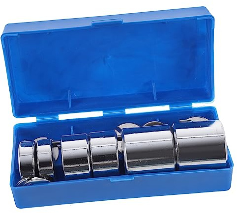 FELTECHELECTR Geschlitzte Metallmasse-gewichte Labor-schlitzgewichte Mit Aufhänger Für Physikexperimente Und Wissenschaftliche Demonstrationen Inkl Aufbewahrungsbox