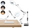 Towwoo Lampe Loupe 10X avec 72 LED en 3 Couleurs et 10 Luminosités, 2 en 1 Lampe Loupe Intensité avec Socle et Support, Bureau Loupe Eclairante sur Pied pour Lire Travaux manuels, Loisirs de Couture