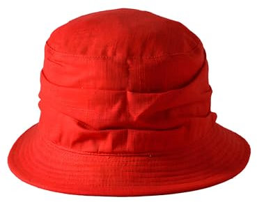 Riki Browns Damen Eleganter Hut aus 100% Leinen mit Baumwollfutter – Hergestellt in Italien – Größen 56 und 58 – Ecru, Blau, Rot