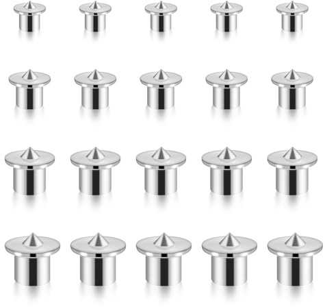 Dowel Pins Center Point Set, Dowel and Tenon Center Transfer Plugs Doweling Centering Pins Transfer Plugs Drill Hole Tool for Center Point Woodworking Accessories (20Pcs 1/4 5/16 3/8 1/2 Inch)