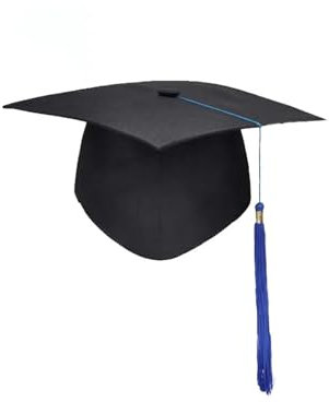 GSCLZ Graduation Hat School Graduation Party Tassels Cap Mortarboard University Bachelors Master Doctor Academic Hat Black Mortar Board Graduation Cap(Color:Black Blue)