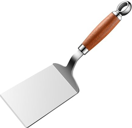 Spatel för kök, stekspade i rostfritt stål, robust stekspade i rostfritt stål, spatel, ergonomisk spatel, diskmaskinssäker, spatel
