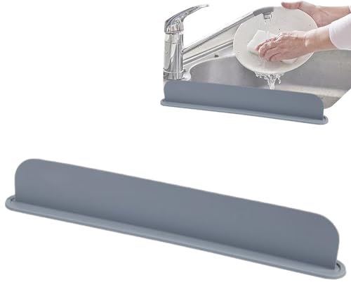 FmtwPhn 52cm Paraspruzzi in Silicone per Lavello da Cucina, Paraschizzi per Lavello Silicone, Paraspruzzi in Silicone per La Parete Posteriore del Lavandino, Protezione dai Bordi del Lavandino