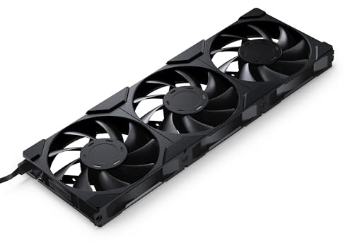 PHANTEKS M25 PC Fan 120mm 3-Pack – Gaming PC Fan Black | PWM Fan - up to 2,000 RPM - Modular System - High Airflow - Low Vibration - Quiet