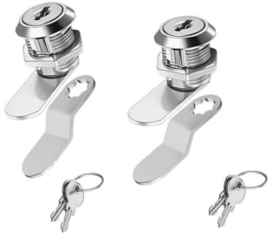 2pcs Cabinet Cam Locks Keyed Alike, 5/8 inch Toolbox Lock, Cabinet, Desk Drawers Cam Lock Replacement for Trailer, RV Boxes, Mailboxes