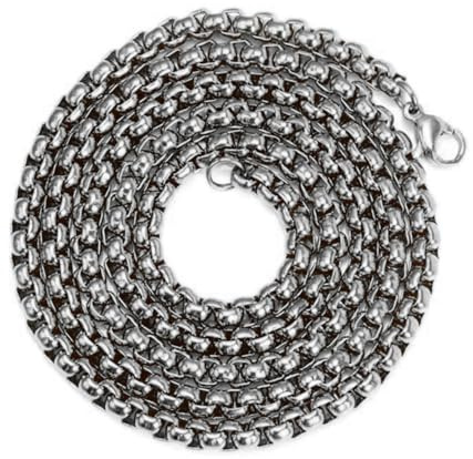 Daesar Halskette Herren 50-70CM ohne Anhänger, Erbskette 2/3/4MM Gold Silber Kette Edelstahl Partnerkette Personalisiert