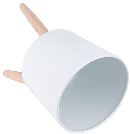 IMIKEYA Pot à Fleurs en Fer Forgé Support Blanc, Petite Jardinière Ronde pour Intérieur Et Extérieur, Décoration Salon La Cuisine Jardin, Support Stable pour Plantes Et Fleurs