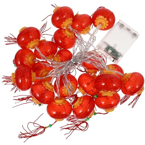IMIKEYA Chinesische Laterne Lichterkette LED Traditionellen Stil chinesisches Neujahr Lichterkette für Frühlingsfest Atmosphäre, Festdekoration, Rot