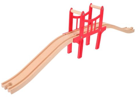 ifundom Holz Eisenbahnschienen Zubehör Brücke Für Spielzeugeisenbahn DIY-streckendesigns Holzeisenbahnzubehör Kompatibel Mit Anderen Sets