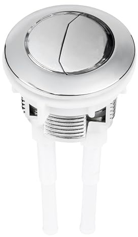 Ultra Toilet Push Button Flush Replacement Dual Flush Cistern Valve, Ideal Replacement Round Flush Button Kit & More for Standard Dual Button Mechanism UK Toilets Wc Double Push Down Flusher Button