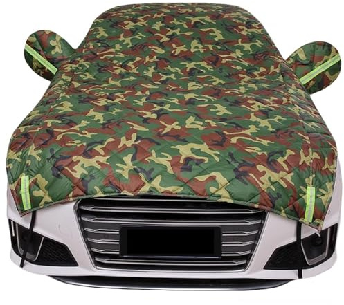 Tefebatu Outdoor Hail Protector Half Car Cover for mini Cooper S Convertible 2024,With Reflective Strips Protective Tear-Resistant Extra Thick Hail Protection Car Cover