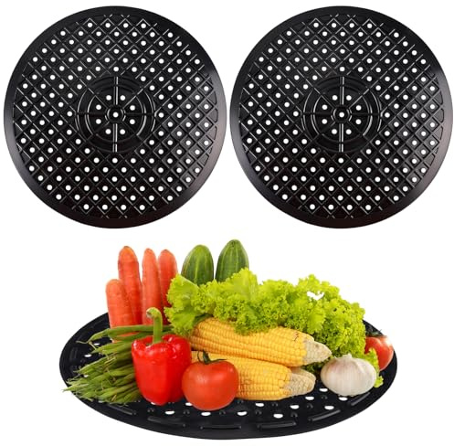 Rairsky 2 Pièces Tapis D'évier Rond, 31cm x 31cm Tapis Fond D'évier Rond, Pliable, RéUtilisable, Idéal pour Vaisselle, Frui, pour la Maison, la Cuisine, pour Protéger L'évier des Egratignures (Noir)