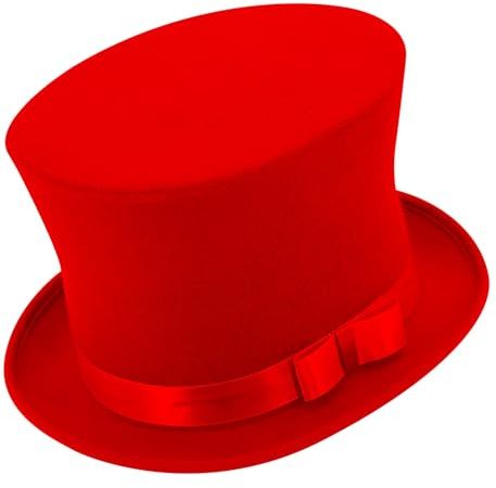 Trendandstlyez Zylinder 17cm Hut für Herren & Damen im 20er Jahre Gatsby Stil – Hoher Filzhut in 7 Farben als Accessoire für Showmaster, Zauberer, Karneval & Mottoparty, Unisex