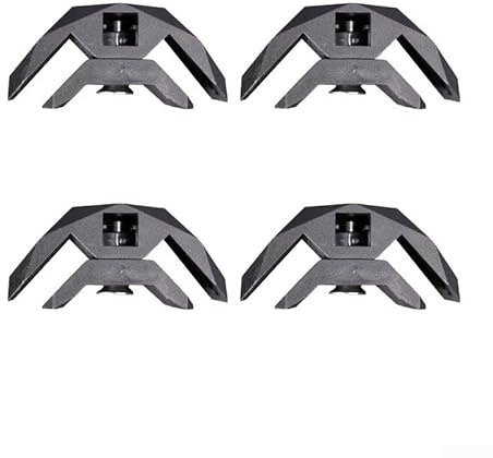 SMZhomeone 4 conectores de nailon de 90 grados para muebles, sin taladro, con rango de sujeción ajustable para un montaje rápido (negro)