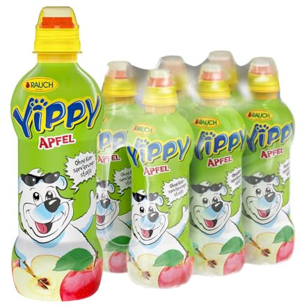 Yippy Apfel | der fruchtig farbenfrohe Kinderspaß | mit 5 Vitaminen und Calcium | 6x 330ml PET Flasche