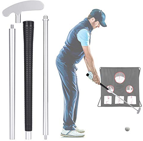 Asixxsix Right or Left Handed 3‑Section Indoor Putter, Practice Putter, for Travel Indoor Men Junior
