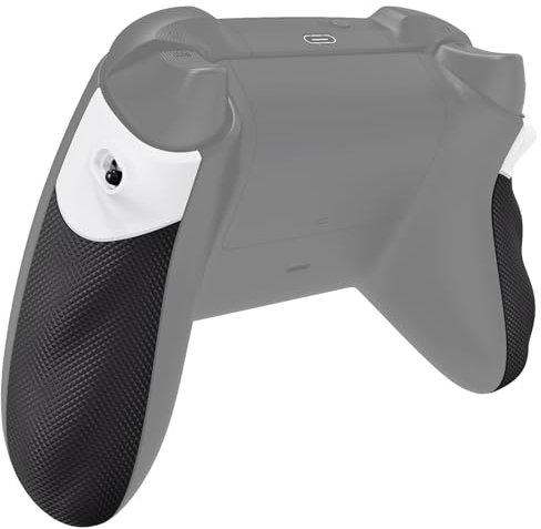 eXtremeRate Flexor Rubberized Side Rails Grips Trigger Stop Kit for Xbox Series X/S Controller, Anti-Slip Ergonomic Trigger Stopper Handle Grips for Xbox Core Controller – Diamond Textured White