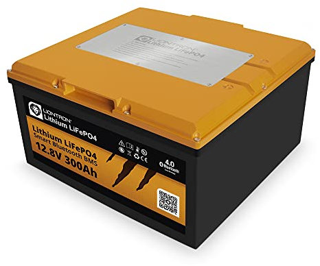 LIONTRON LiFePO4 12,8V 300Ah Under seat Battery LX; 3840Wh; > 3000 Zyklen bei 90% Entladungstiefe (DOD) mit BMS und Bluetooth Überwachung; für Wohnmobil oder Solar 349x349x190mm - LIDUCSM12300LX