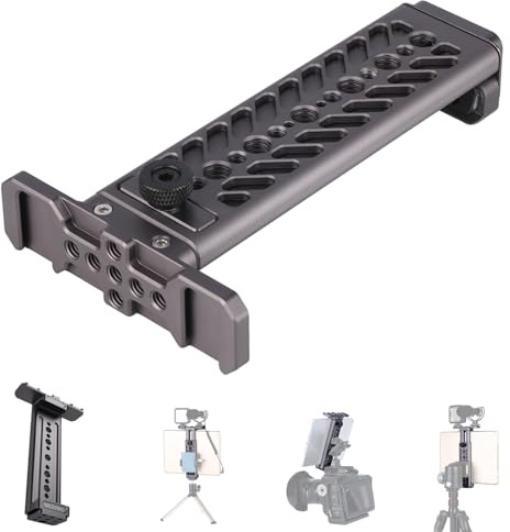 NICEYRIG Verstellbarer Tablet-Bodenständer für iPad mini Air Pro Surface Pro 7,9 Zoll bis 12,9 Zoll Stativadapter mit 2 Kaltschuhen, 1/4 Zoll Schraube, Platte für Acra Swiss Standard